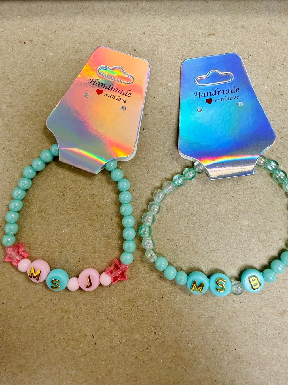 🪸 5 for $10 🪸 Teacher Name Initial Beaded Bracelets - Picture 3 of 8
